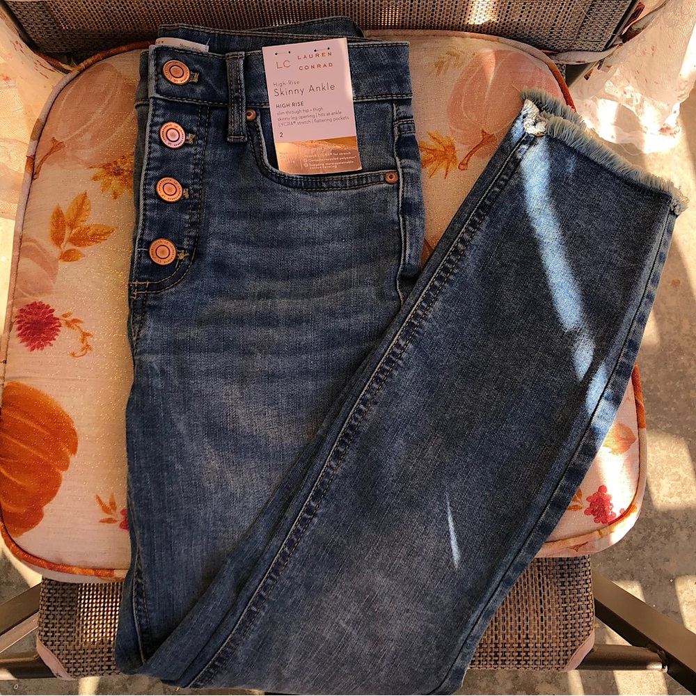 High Rise Skinny Blue Jeans
